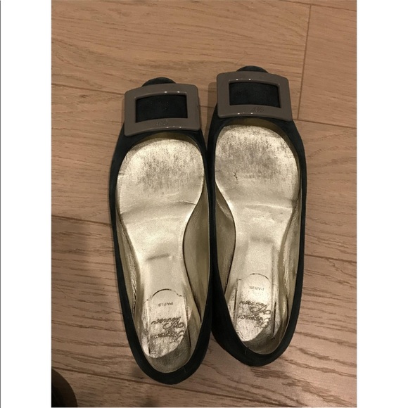 Roger Vivier suede ballet flats chips - Picture 2 of 5